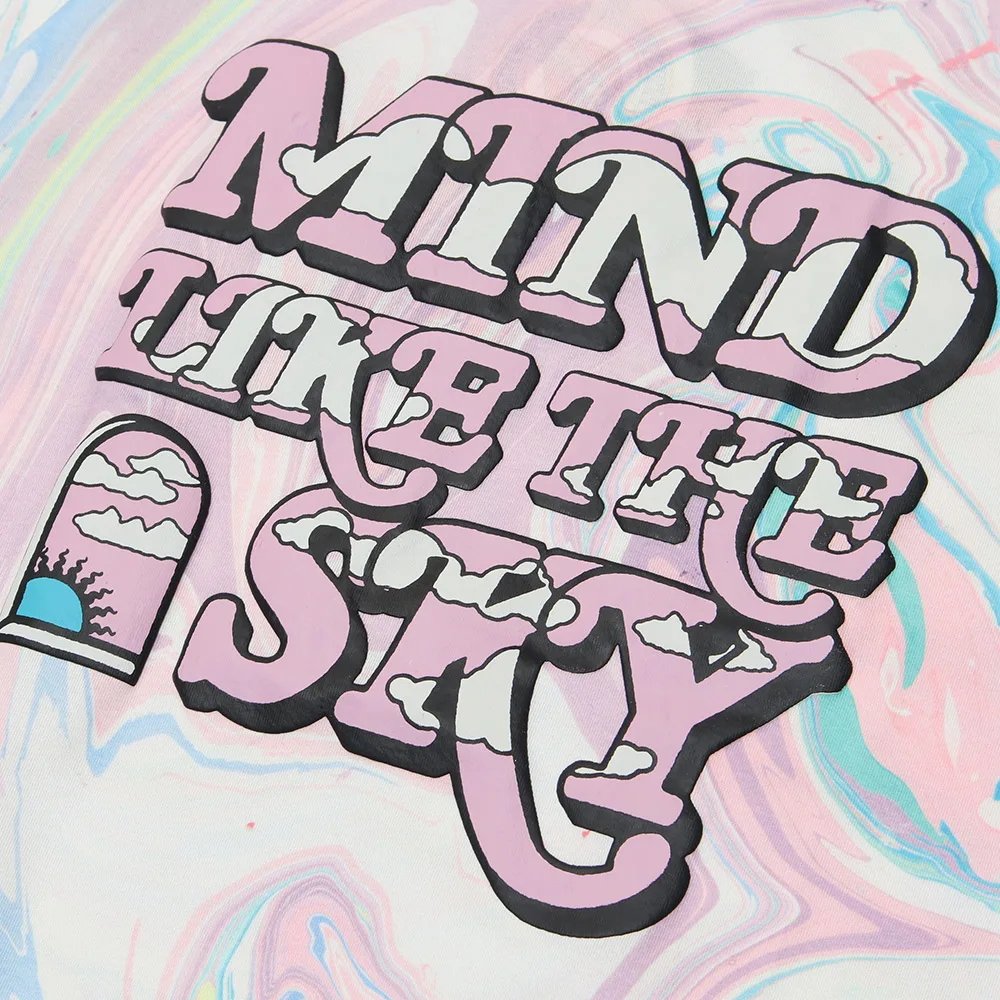 

Aolamegs T-shirt Men Watercolor Cloud Painting Printed Men's Tee Shirts Summer Harajuku Hip Hop College Style Streetwear Fashion