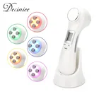 6 в 1 Светодиодный РЧ Фотон терапия лифтинг кожи лица омоложение вибрационное устройство машина EMS ионного микротока мезотерапия массажер