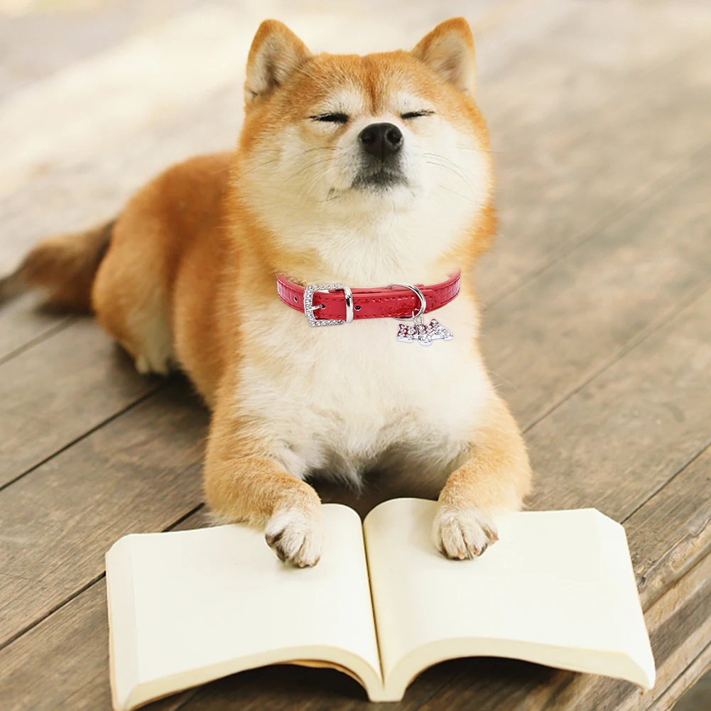 Ошейник Стразы для домашних животных с подвесной биркой ошейники из