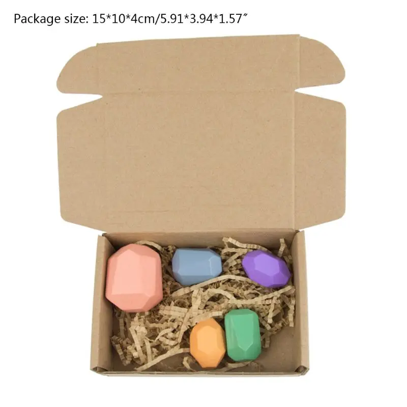 5 шт. детский деревянный строительный блок|Игрушки развивающие| |