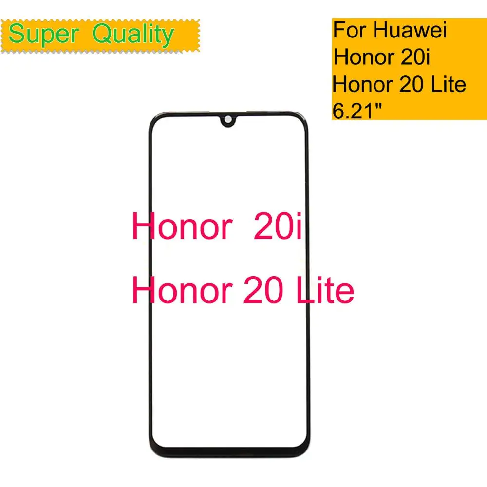 10 шт./лот для Huawei Honor 20i Сенсорная Панель переднее внешнее стекло 20 Lite ЖК объектив с