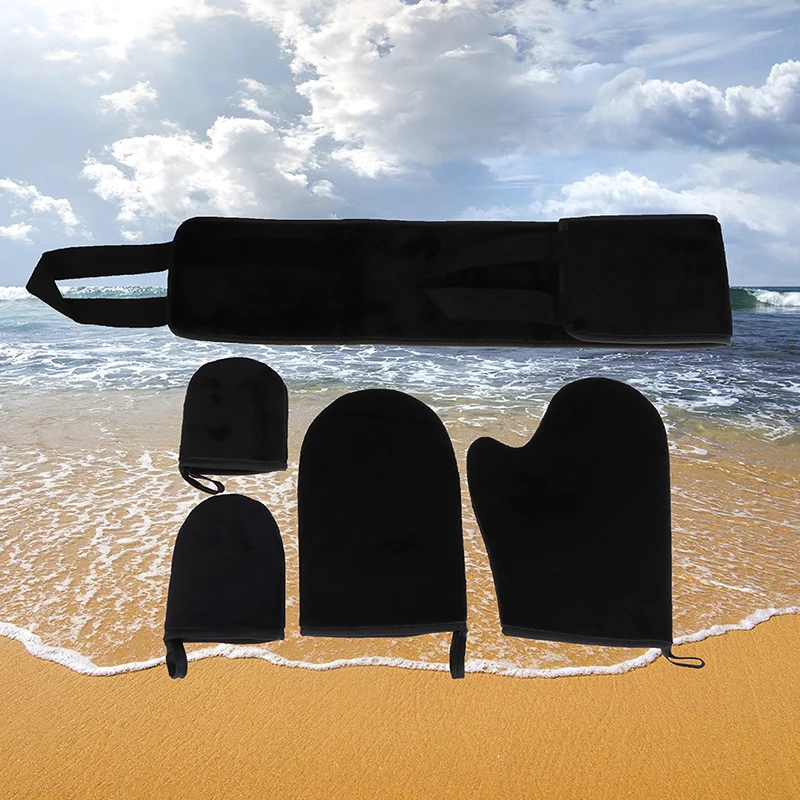 Многоразовый аппликатор для самозагара 4 вида перчатки загара очистки тела крем