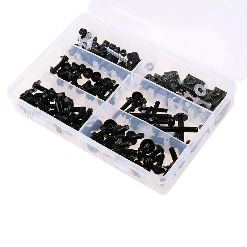 Винты Обтекатели POSSBAY для мотоцикла черные гайки винты лобового стекла набор