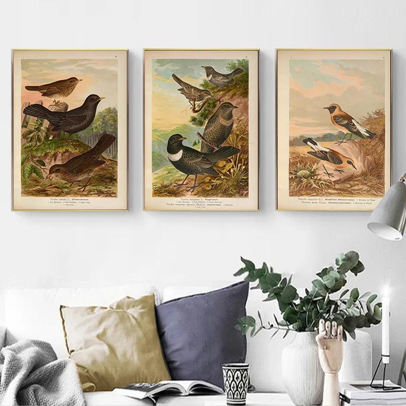 

White Coated Paper painting animal bird hummingbird Wall Art Poster Print Picture Home Living Room Decoration Painting