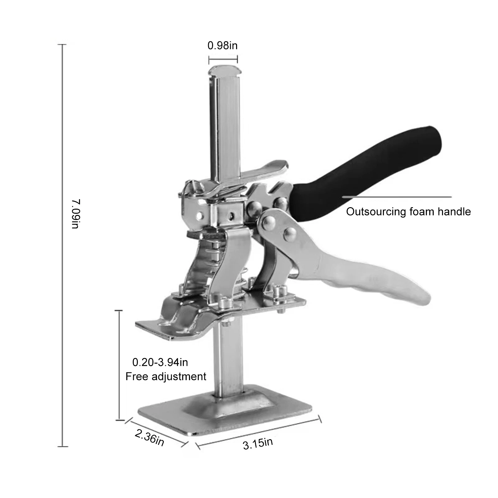 

Stainless Steel Tile Height Adjuster Regulator Lifting Locator Leveling Arm Professional-Grade Constructed Board Lifter Tool