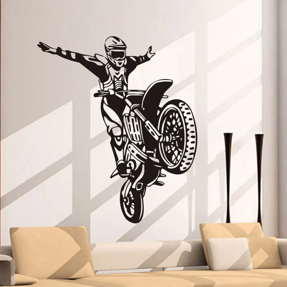 Вечерние украшения для спальни домашний декор мотоцикл человек Наклейка на