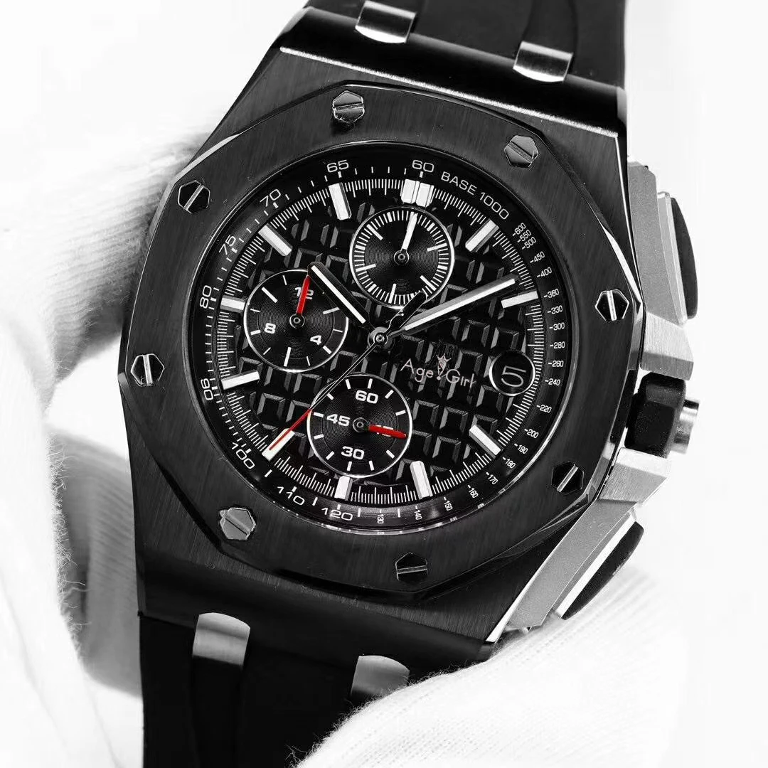 3 Роскошные брендовые новые кварцевые ChronographSports мужские часы секундомер Lebron James модные сапфировые часы со стразами черные резиновые AAA - Цвет: 3