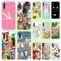 cartoon cat cute mouse cats rbbit soft silicone case for xiaomi mi 12 11 ultra 10 9 8 se 6x a3 poco x3 pro a2 lite cc9 pro cc9e