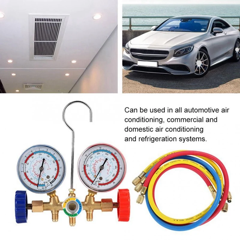 Автомобильный манометр для кондиционера R12 R22 R404A R134A|Датчик давления| |