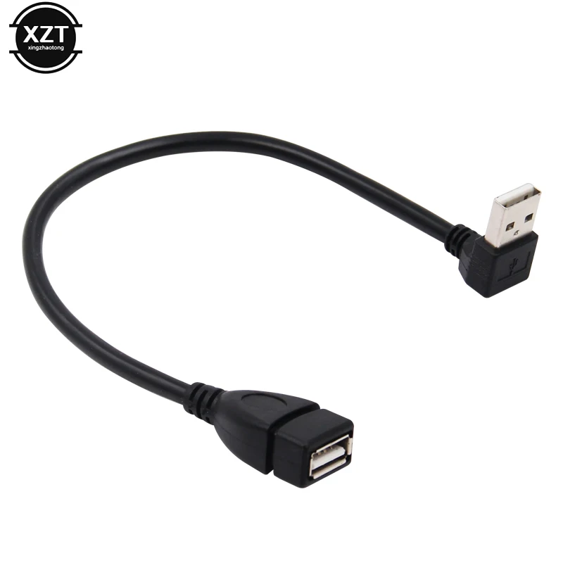 USB 2 0 A штекер гнездо 90 Угловой фотокабель USB2.0 правый/левый/вниз/вверх кабель Шнур