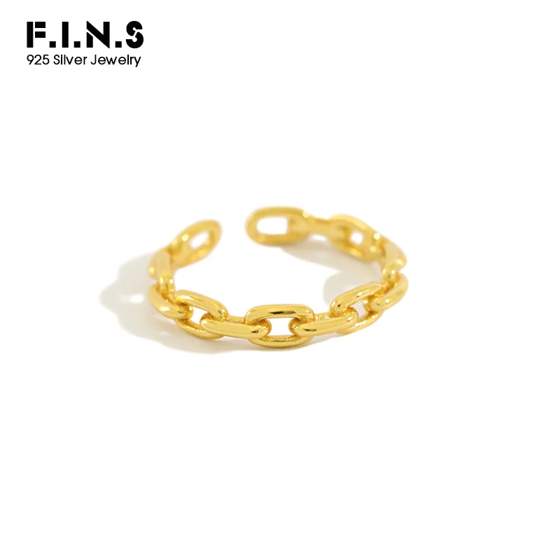 Женское кольцо из серебра 925 пробы с гладкой цепочкой | Украшения и аксессуары