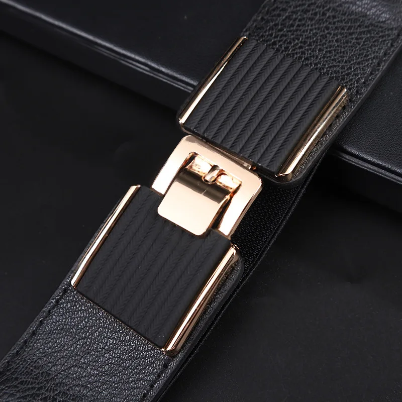 

2023 Fashion Metal Buckle Ladies Elastic Wide Waistband New Decoration Dress Belts Designer Belt for Woman Luxury Belt Women New