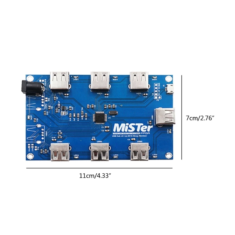 

Manual welding MisTer USB Hub v2.1 board For MisTer FPGA 7 USB Ports