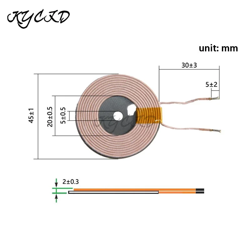 wireless charger transmitter coil qi standard universal pcba circuit coil 35mm 45mm 50mm 3 in 1 coil board free global shipping
