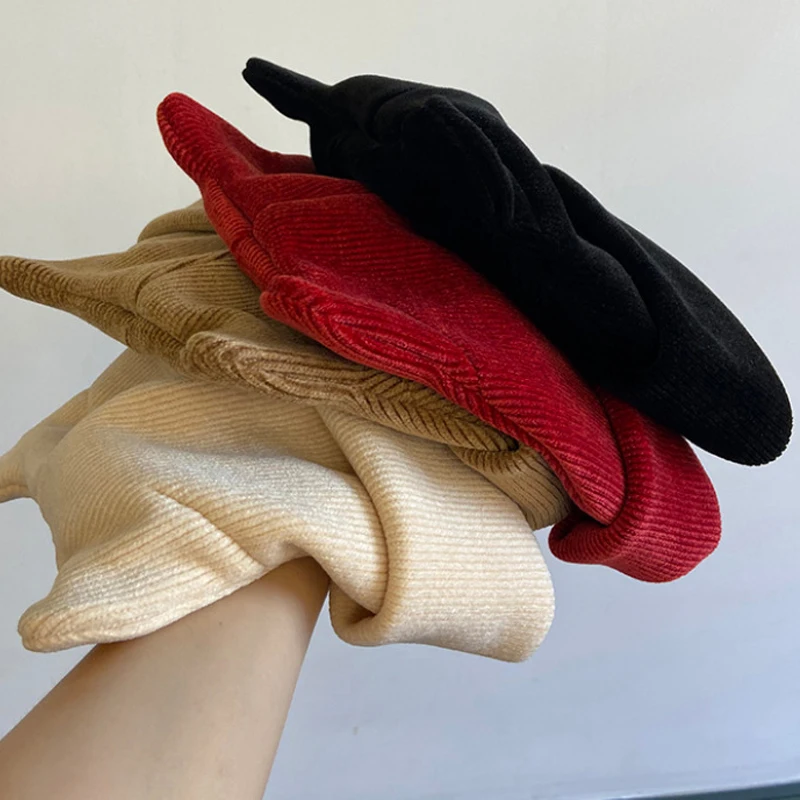 Шерстяные шапки в новом стиле вязаная шапка для женщин с небольшими ушками милые