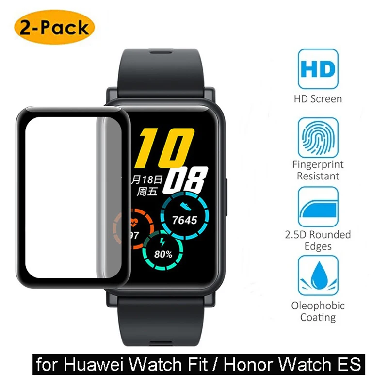 

2pcs Soft Protective Film Cover for Huawei Watch Fit /Honor Watch ES Screen Protector Film 3D Curved Full Edge Smartwatch Film