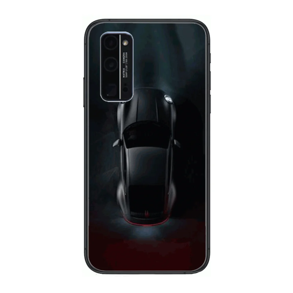 

High-end phone case custom Porsche Phone Case Hull For Huawei Honor 8 9 10 20 30 A S Lite Pro 5g i Black Back Soft Cell
