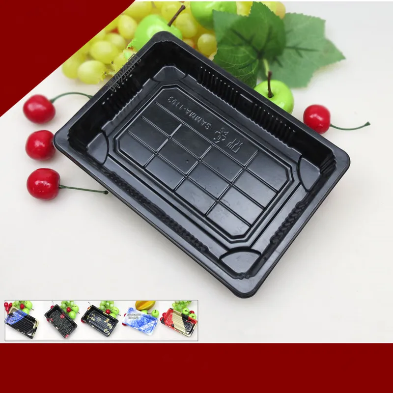 Упаковочные коробки для суши с цветочным принтом биоразлагаемые пластиковые