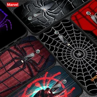 marvel spiderman logo for xiaomi redmi s2 y2 9 9 prime 9c 9a 9t 9at k30 k30s k30i k40 note 9 pro 5g black tpu phone case