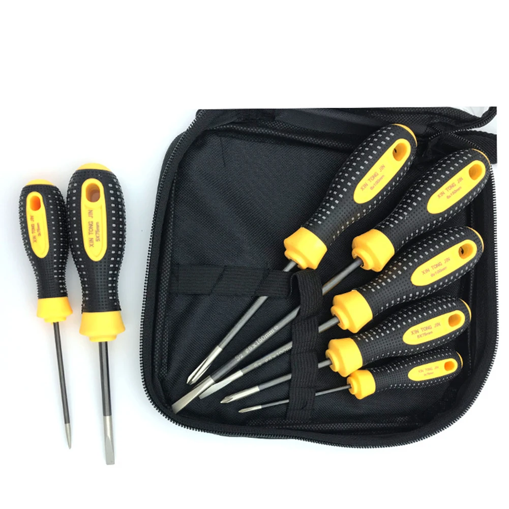 

7 шт. Универсальный шлицевой крестовой отвертка инструменты для ремонта велосипеда мотоцикла автомобиля Магнитные Компьютерные Винты ручн...