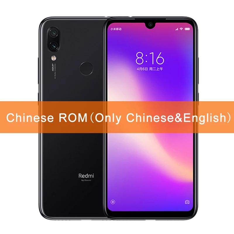 Xiaomi Redmi Note 7 Pro с глобальной ПЗУ, 6 ГБ, 128 ГБ, Snapdragon 675, камера 48 Мп+ 5 МП, экран 6,3 дюйма, аккумулятор 4000 мАч, смартфон - Цвет: Chinese ROM Black