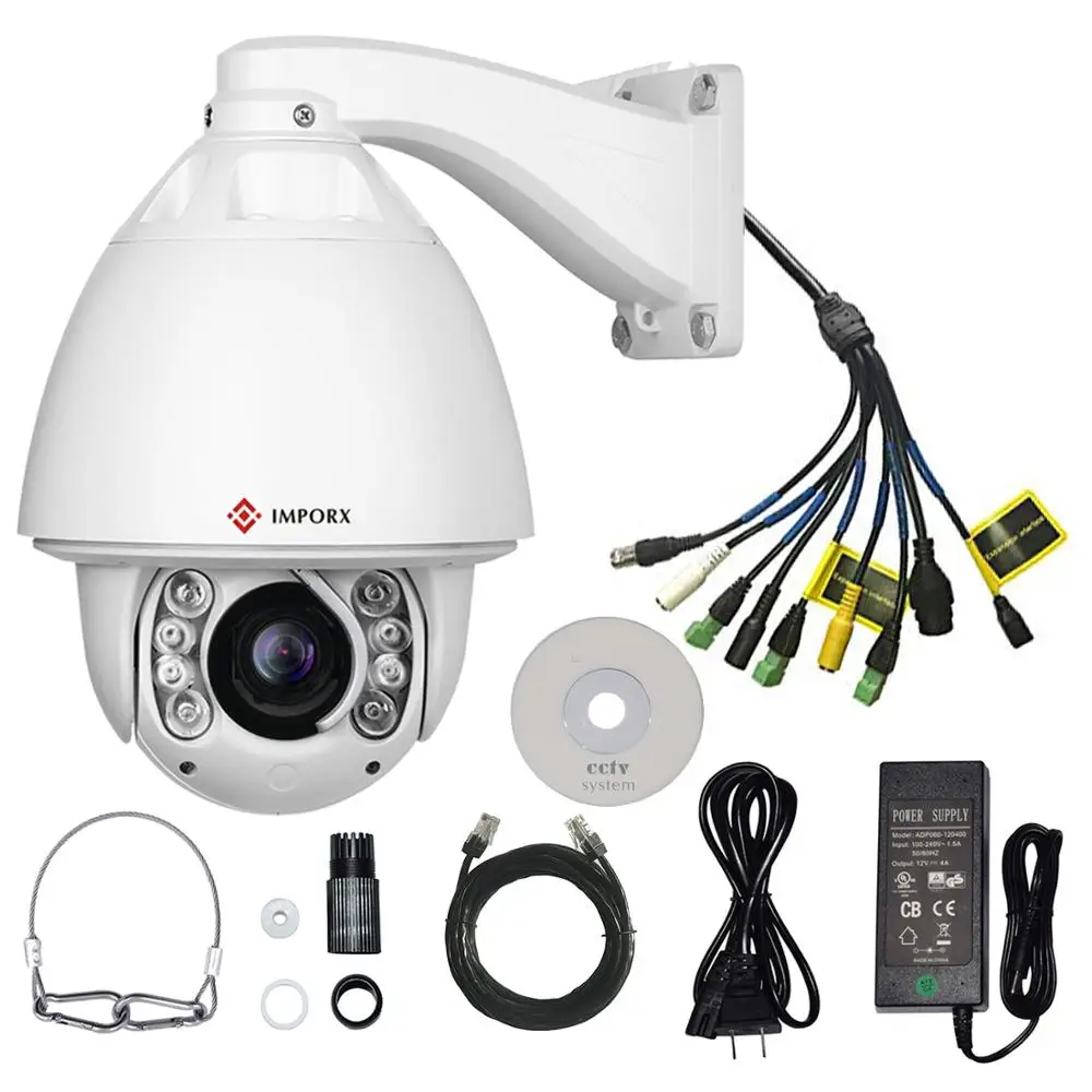 IMPORX 3MP автоматическое отслеживание ip-камера 20x истинный оптический зум аудио POE