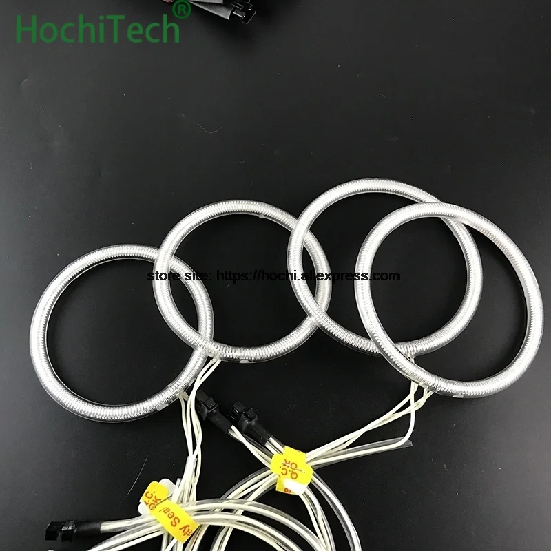 Для Land Rover Freelander 2 L359 2007 2012 4 шт. белый головной светильник гало кольца с холодным