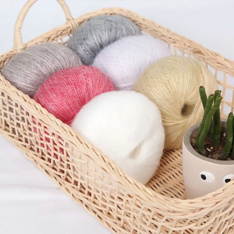 5 шт. х 20 г шелковая мохеровая пряжа недорогая вязальная Детская шерстяная для