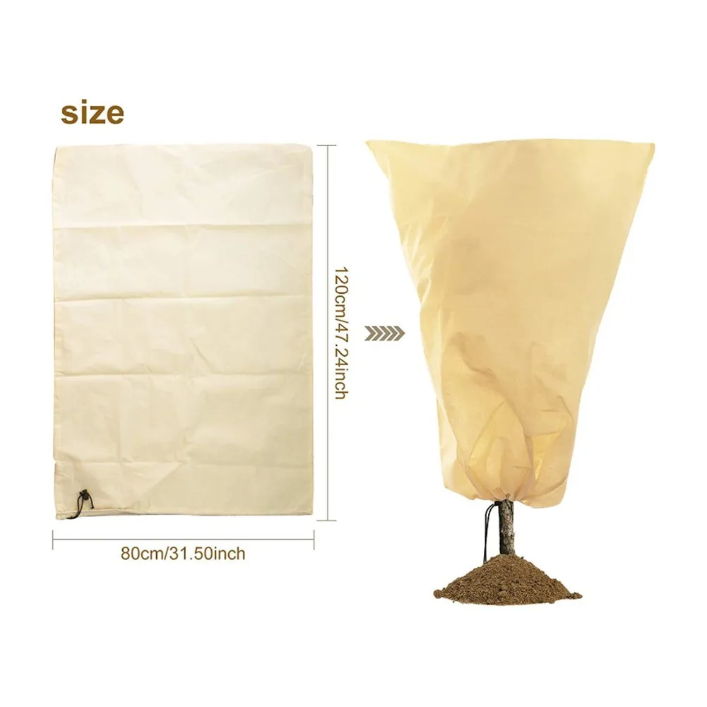 

With Drawstrings Plant Covers Translucent UV-resistant Beige Dehydration