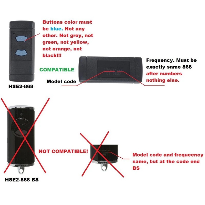 

10PCS Hormann universal remote control opener replacement HSM2 868 HS4 HSZ2 HSM4 868mhz HORMANN garage door gate remote control