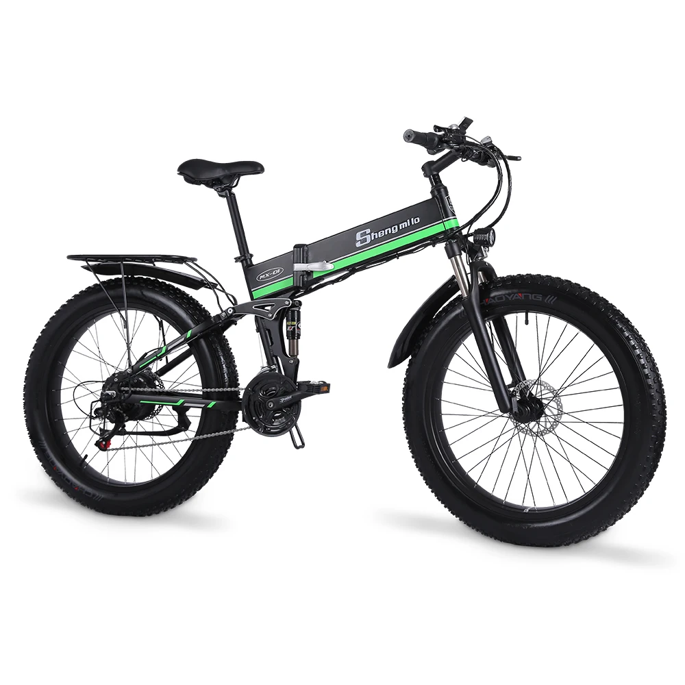 Verkaufen Elektrische Fahrrad 1000W Fett Reifen Elektrische Bike 48V Erwachsene Ebike Berg Radfahren Fahrrad 48V 12,8 AH Lithium-batterie Shengmilo