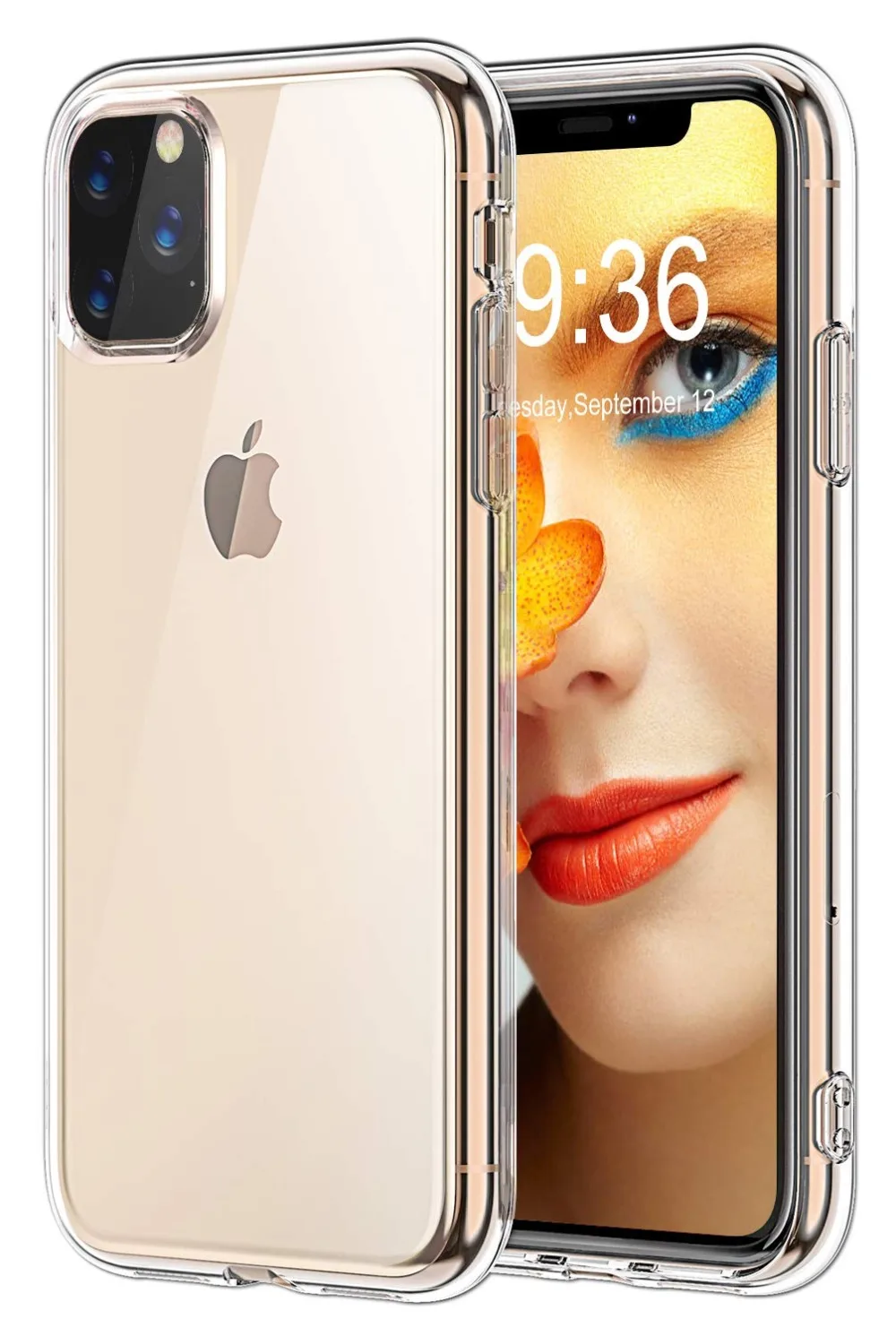 Прозрачный силиконовый чехол для iPhone 11 на iPhone 11 Pro Max, ультратонкий прозрачный мягкий чехол из ТПУ для iPhone XR X XS Max