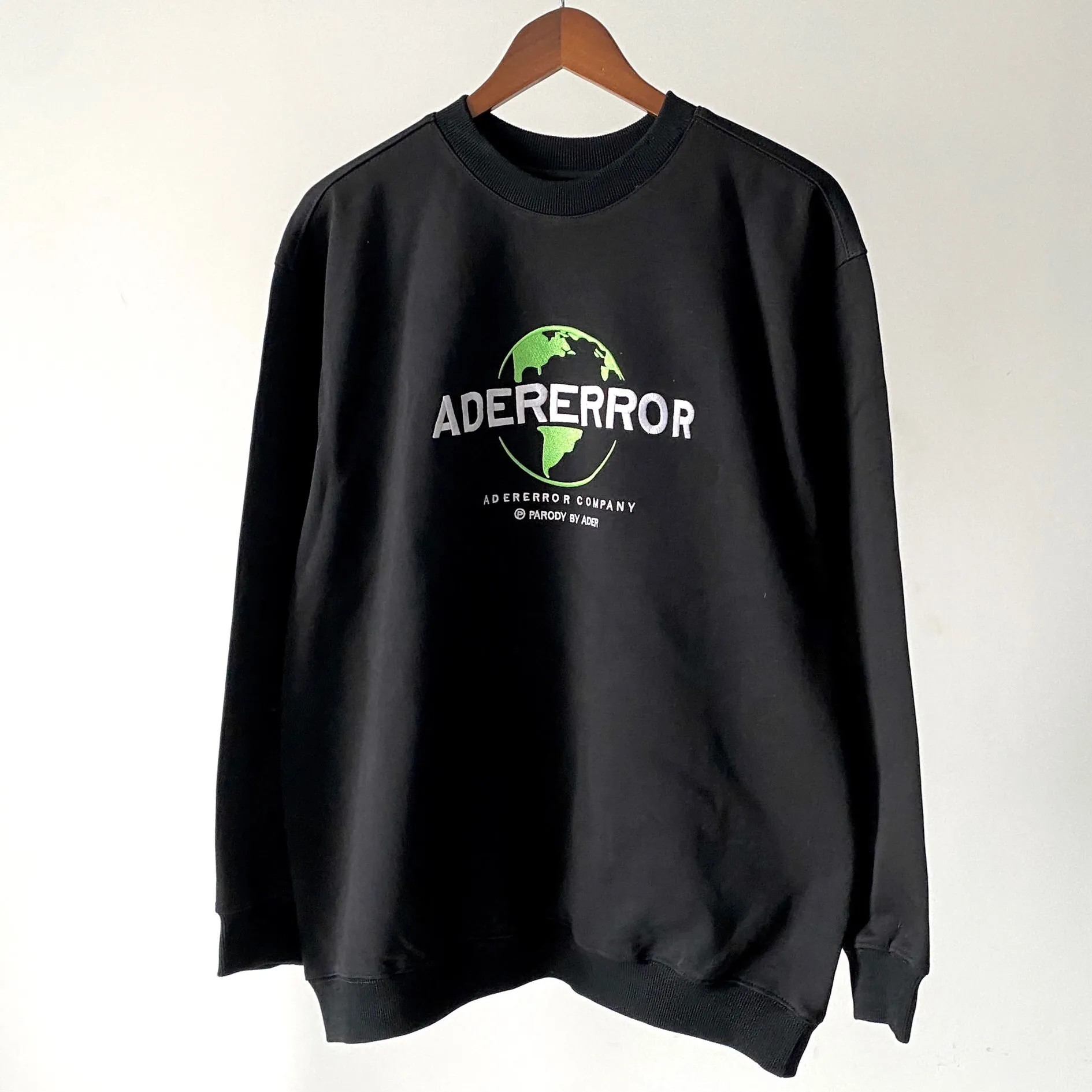 Adererror Толстовка 2020 для мужчин женщин зеленой земле и вышитой буквой свитера с