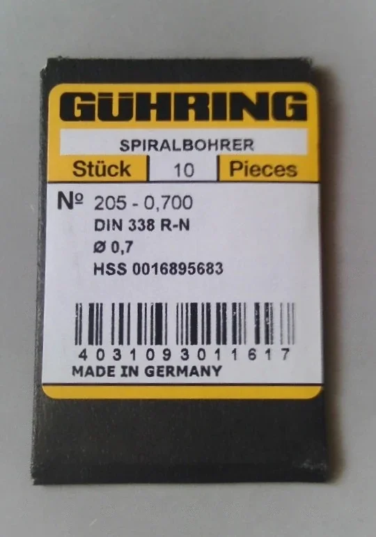 

0.75mm GUHRİNG Drill Bit 461491856