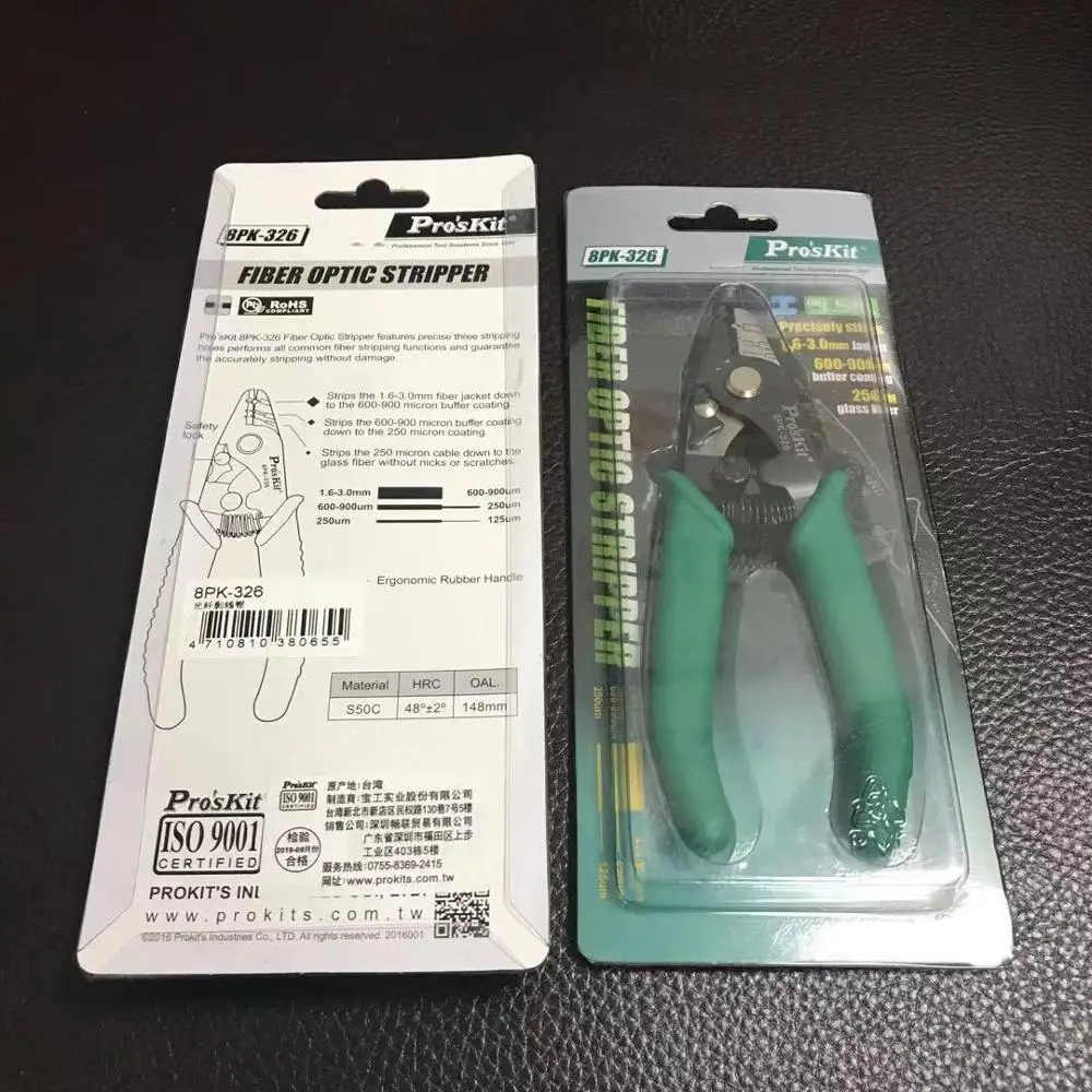 Quality assurance Pro'sKit 3 holes 8PK-326 Fiber Optical Stripper Stripping Cable Tool Made in Taiwan
