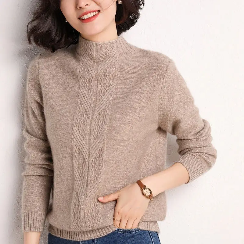 

2021 Women Knitting Sweater Long Sleeves O-neck Collar Female Short Casual Solid Fashion Pullover Ladies Winter Sweaters Y191