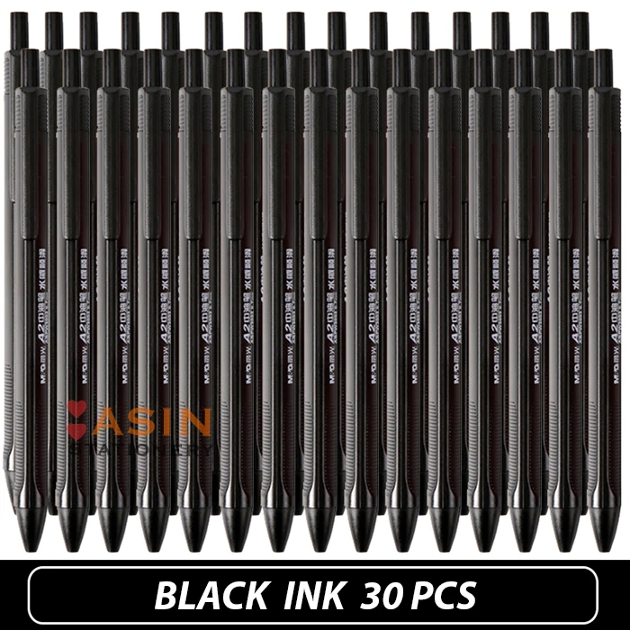 30pcs black M&G, 40 шт., 0,7 мм, черная шариковая масляная ручка, пластиковая гелевая нейтральная многофункциональная шариковая ручка для школы, канцелярские принадлежности - Цвет: 30pcs black
