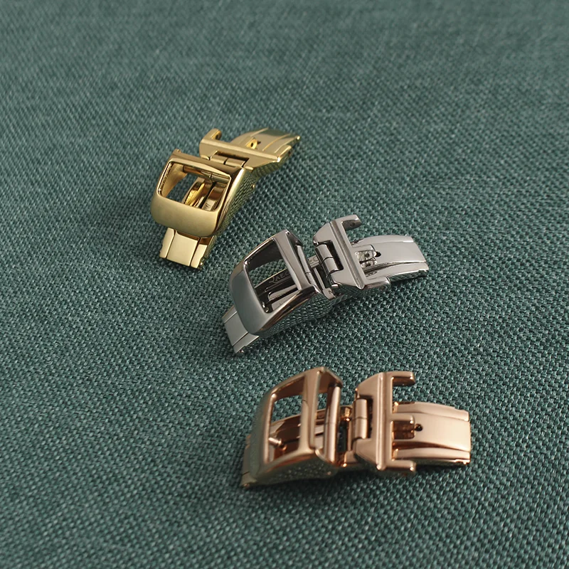 Цвет серебристый золотой для JAEGER LeCOULTRE часы развертывания застежка бабочка