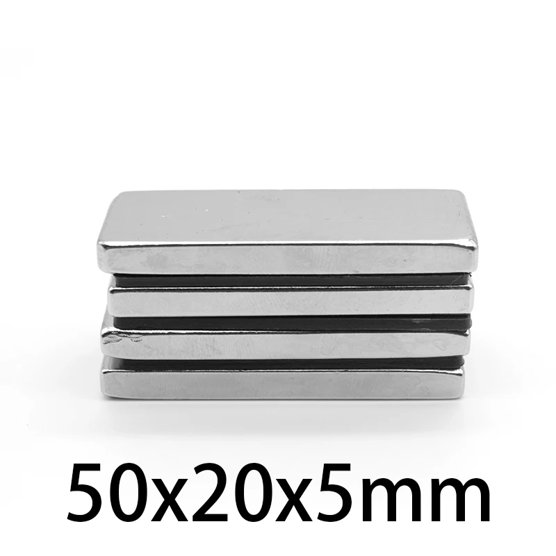 1 20 шт. 50 мм x 20x5 мощный профессиональный квадрат магниты 50mmX20mmx5mm неодимовый магнит