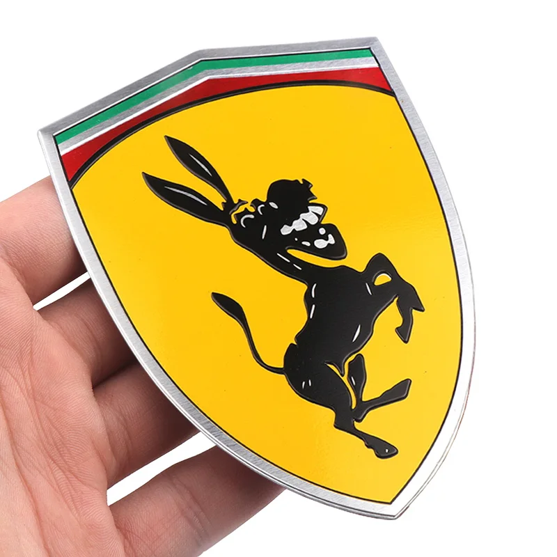 Металлическая алюминиевая креативная 3d-наклейка с логотипом осла эмблема значок