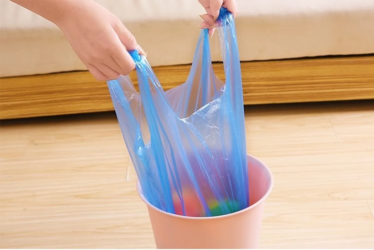

20/30pcs/Roll Vest Style Garbage Bags Storage Bag for Home Waste Trash Bags Kitchen Trash Can Storage Baskets Bathroom Garbage