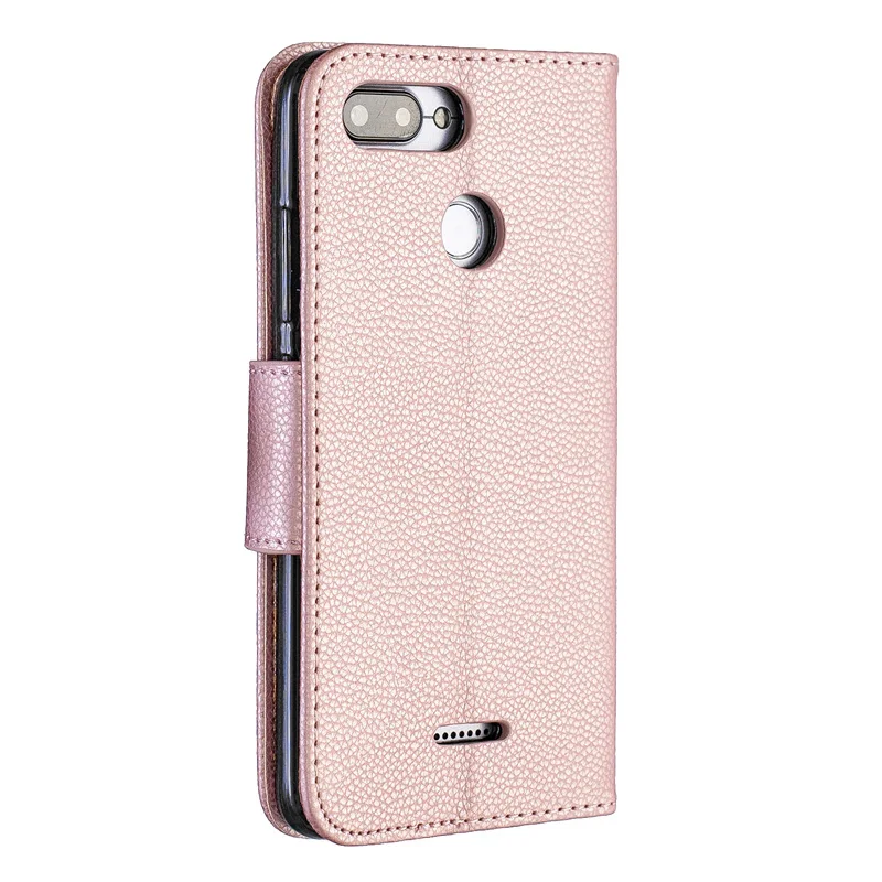 Кожаный чехол книжка с текстурой личи для мобильного телефона Redmi 7 7a K20 K30 8a Note 9 9S 8