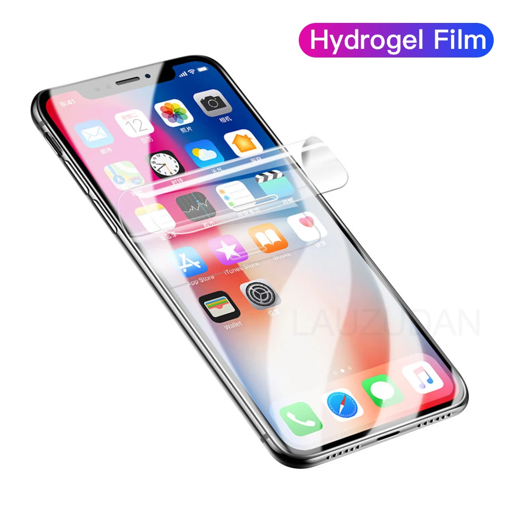 Гидрогелевая пленка для iPhone 7 8 Plus 6 6s SE 2 мягкая защитная 11 X XR XS Max Pro не стекло |