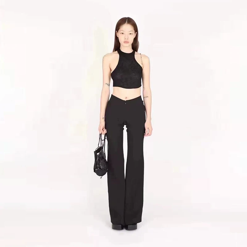 

21SS Summer New Chain Functional Tactical Super A Camisole High Waist Top Wrapped Chest