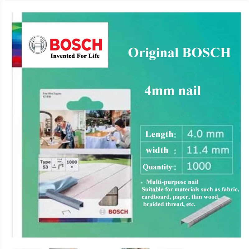 Bosch степлер тонкий штапель 4/6/8/10 мм Электрический штапельный Пистолет Аксессуары
