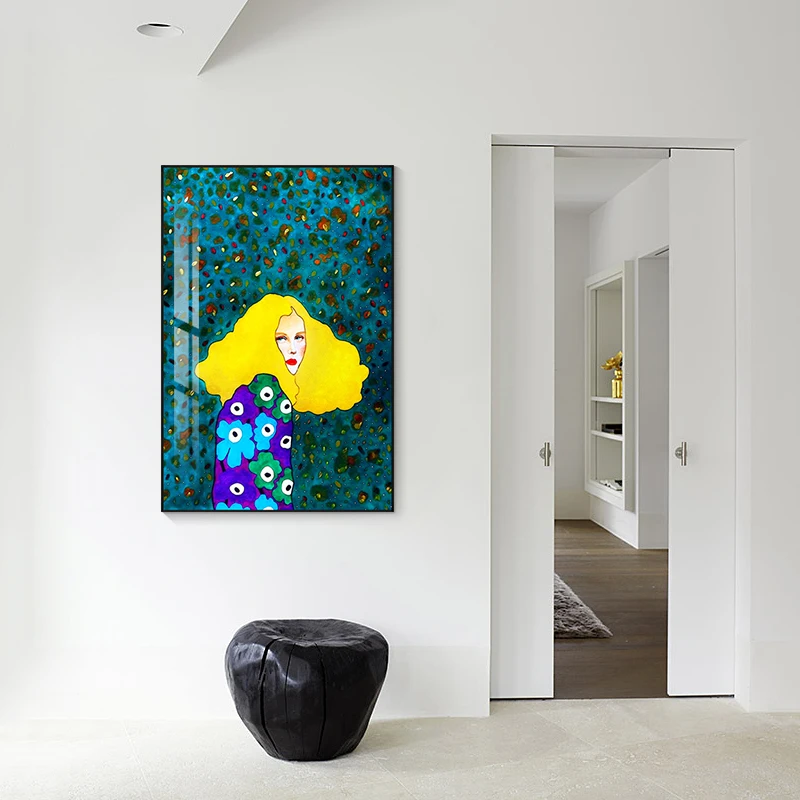 Скандинавский современный стиль рисование вручную персонажи красочный холст