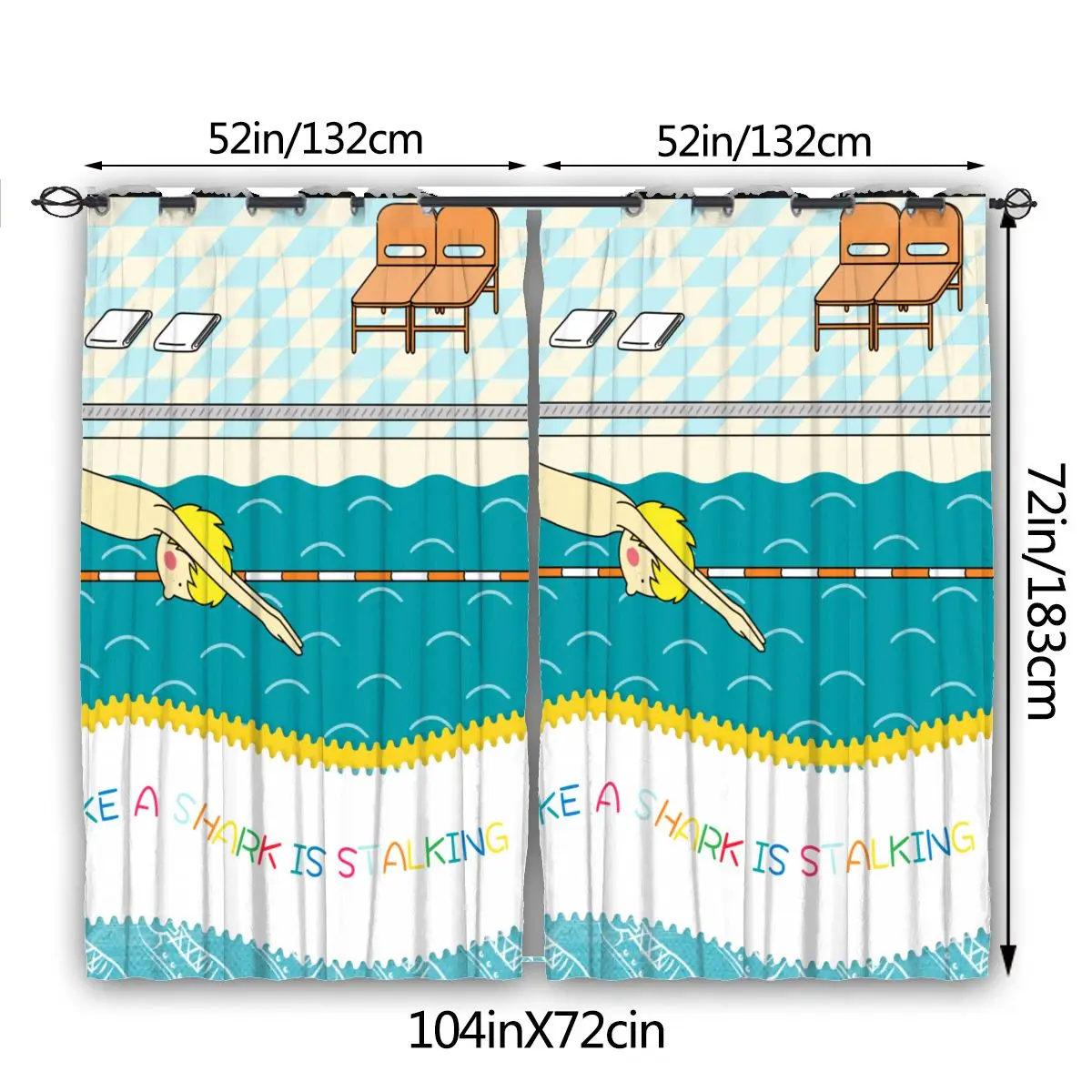 Солнцезащитная Штора для гостиной плавания как акула светит затеняет спальни