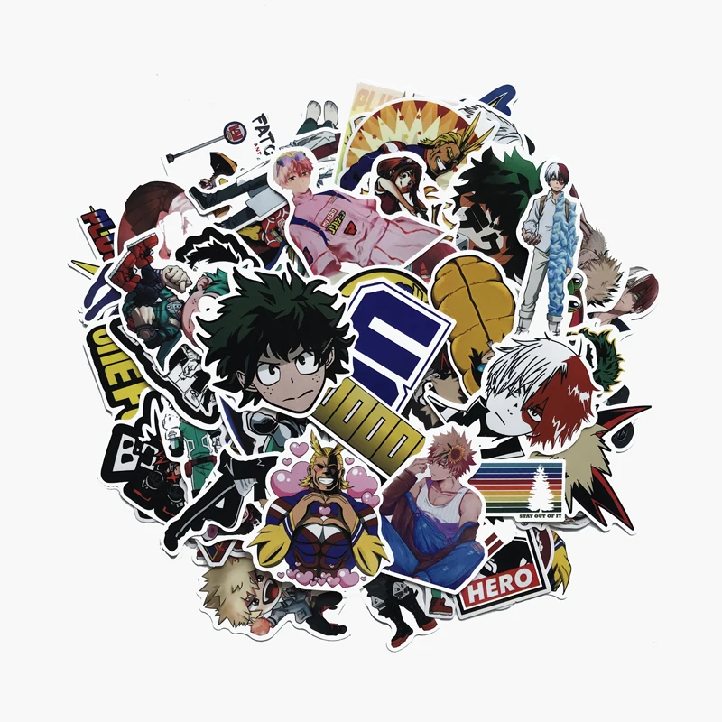 73 шт. наклейки на чемодан моя геройская академия ноутбук скейтборд Izuku Midoriya All Might