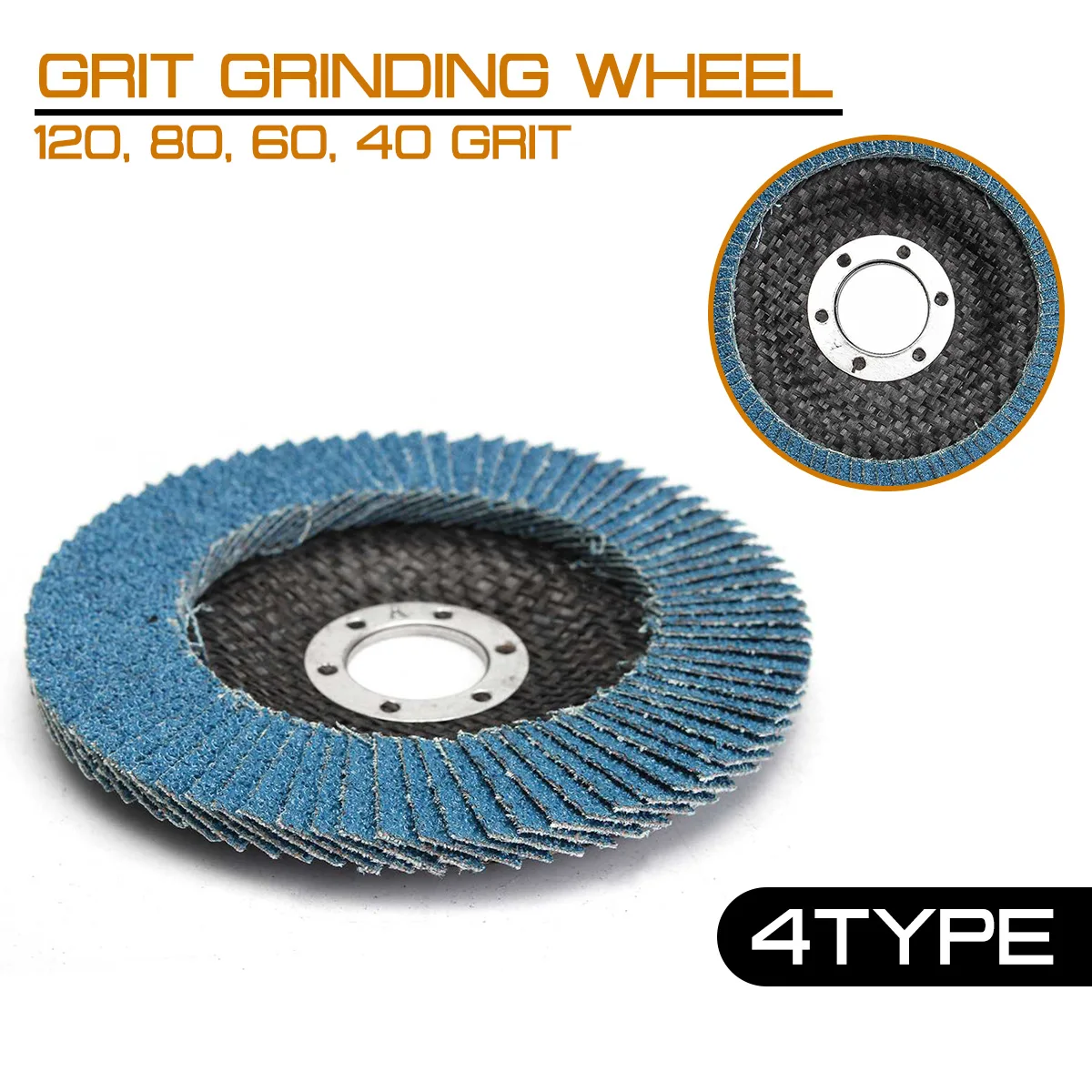 

125mm 13000 rpm 5" Angle Grinder Sanding Tool 40/60/80/120 Grit Grinding Wheel Flap Disc Zirconia Wear Resistance Abrasive Tools