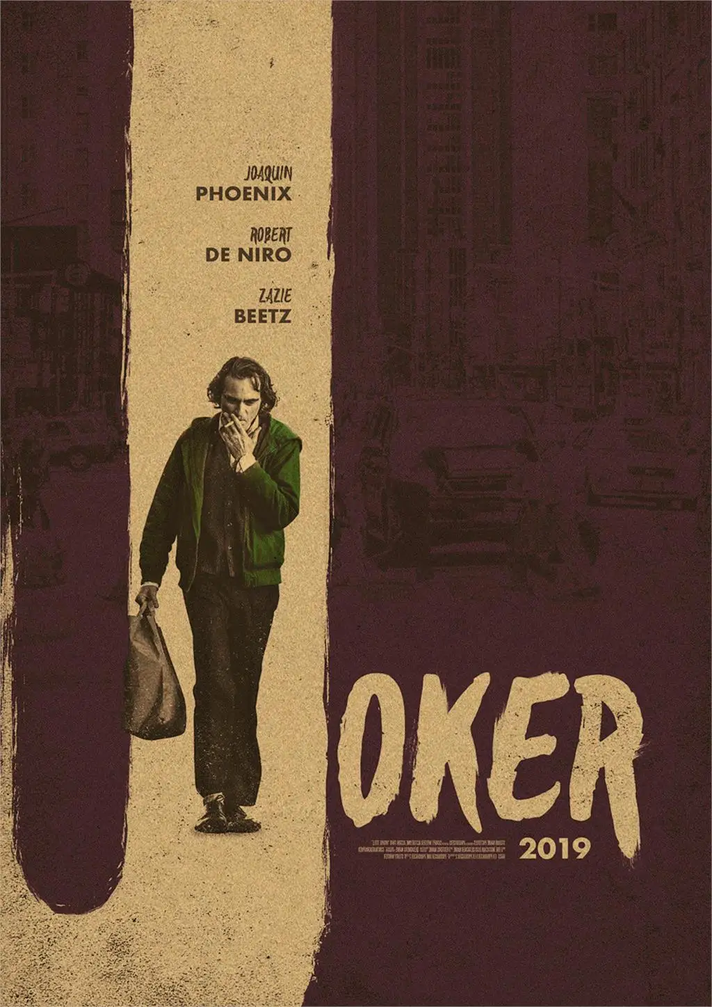 Новейший плакат по мотивам фильма клоуна 2019 ВИНТАЖНЫЙ ПЛАКАТ из крафт бумаги